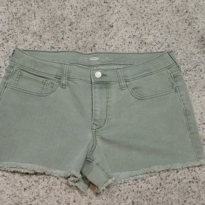 Old Navy Olive Green Denim Shorts